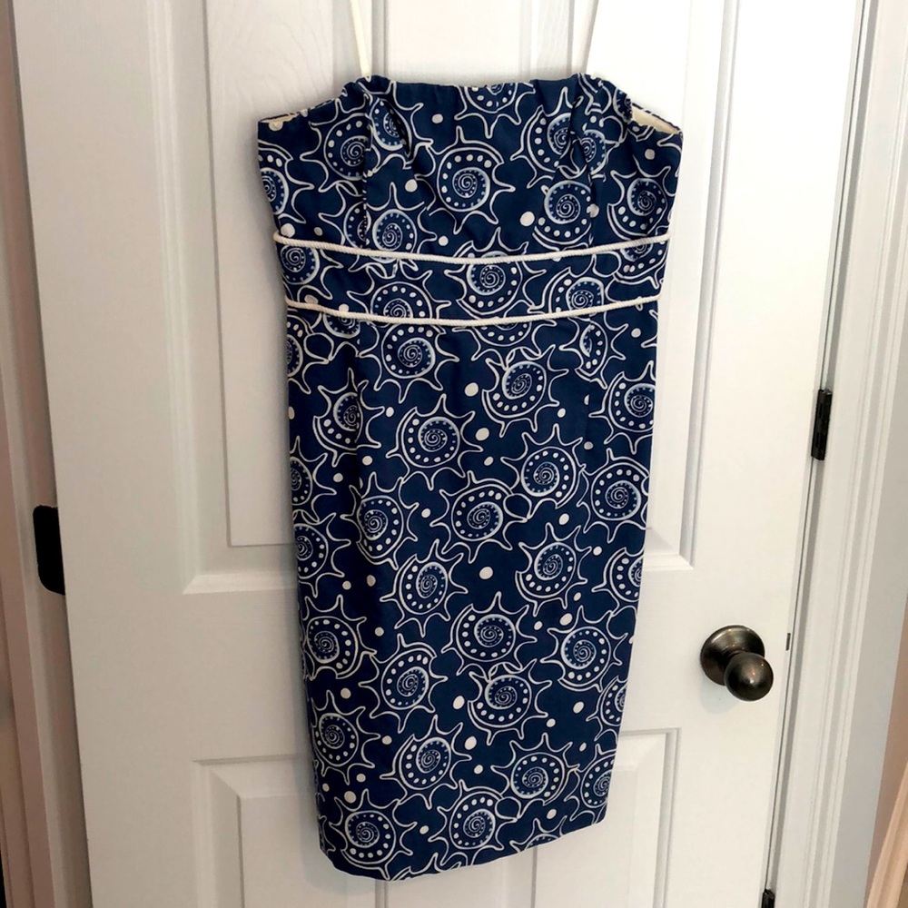 Classic Vineyard Vines strapless seashell dress size 6